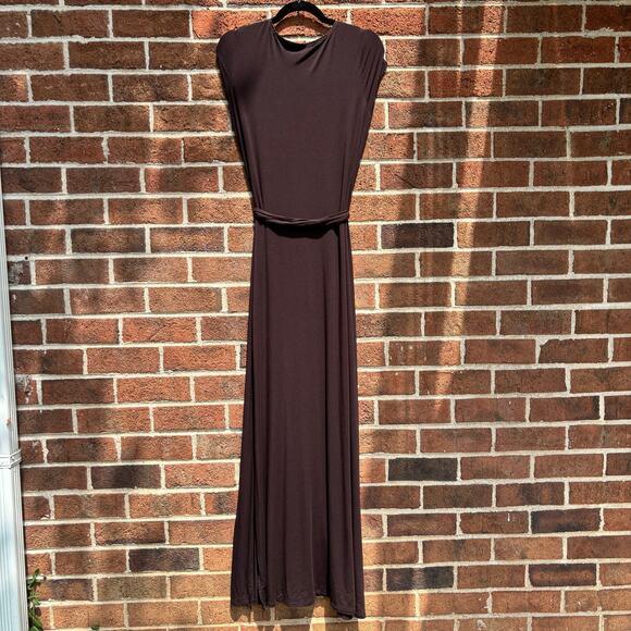 Banana Republic Heritage Stretch Brown Maxi Dress Size Small - Picture 7 of 12